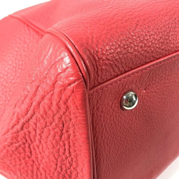 HERMES Parinobe bay 40 Shoulder Bag HandBag Taurillon Clemence Bougainvillea Red - Picture 8 of 16